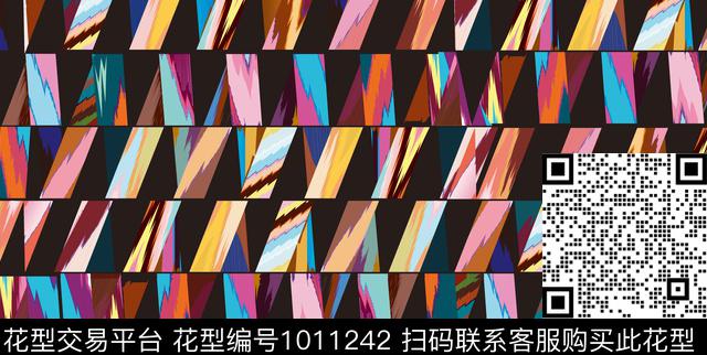 几何-菱形彩色大方块格.jpg - 1011242 - 数码花型 几何 潮牌 - 数码印花花型 － 女装花型设计 － 瓦栏