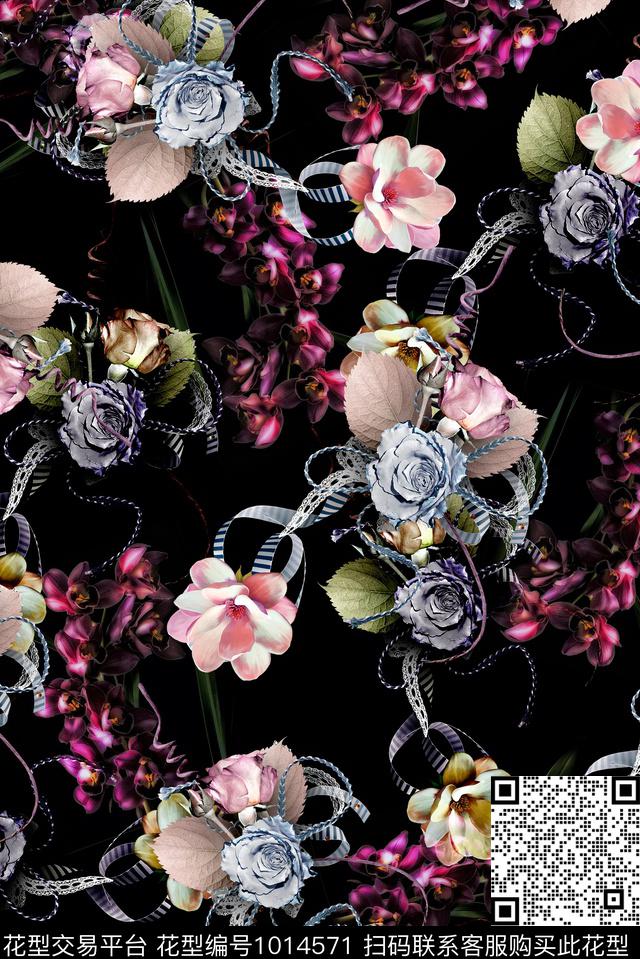 未标题-2.jpg - 1014571 - 民族风 花卉 女装 - 数码印花花型 － 女装花型设计 － 瓦栏