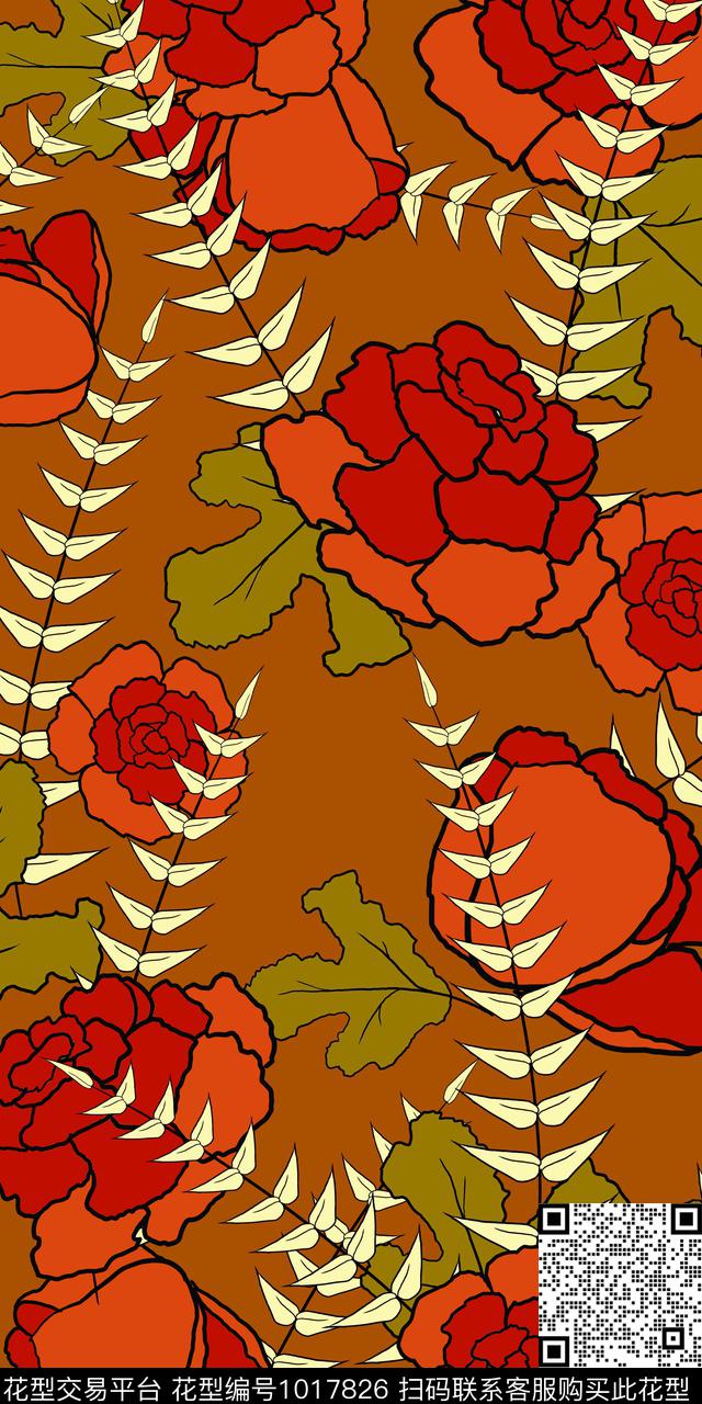 考试配色1.jpg - 1017826 - 小碎花 手绘花卉 满版散花 - 传统印花花型 － 女装花型设计 － 瓦栏