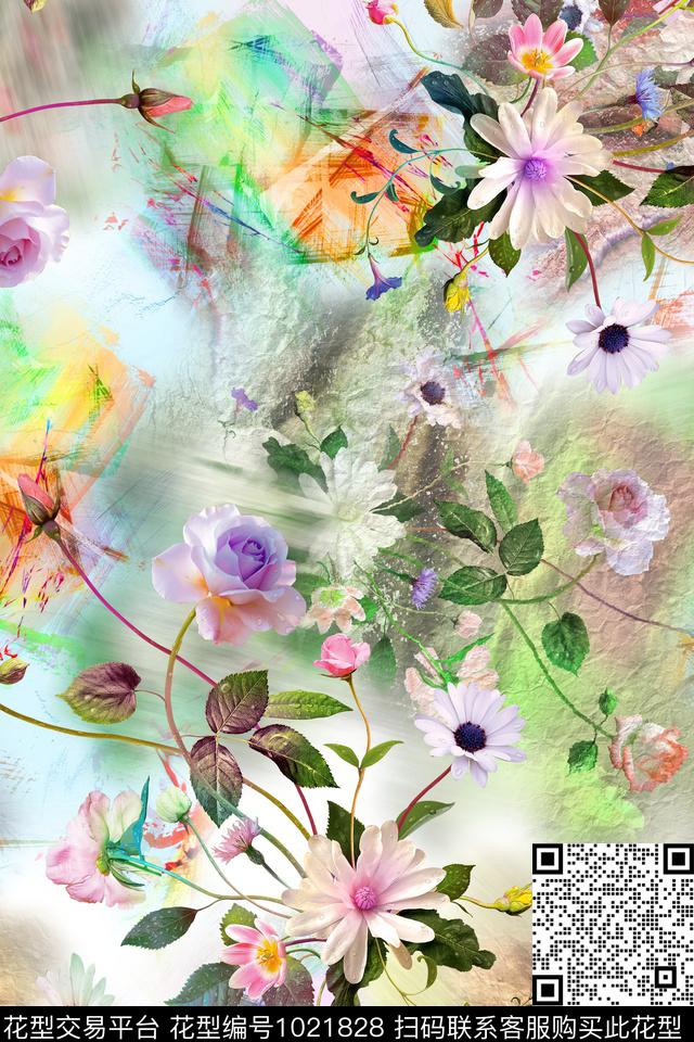 2018030401.jpg - 1021828 - 素雅 小碎花 植物 - 数码印花花型 － 女装花型设计 － 瓦栏