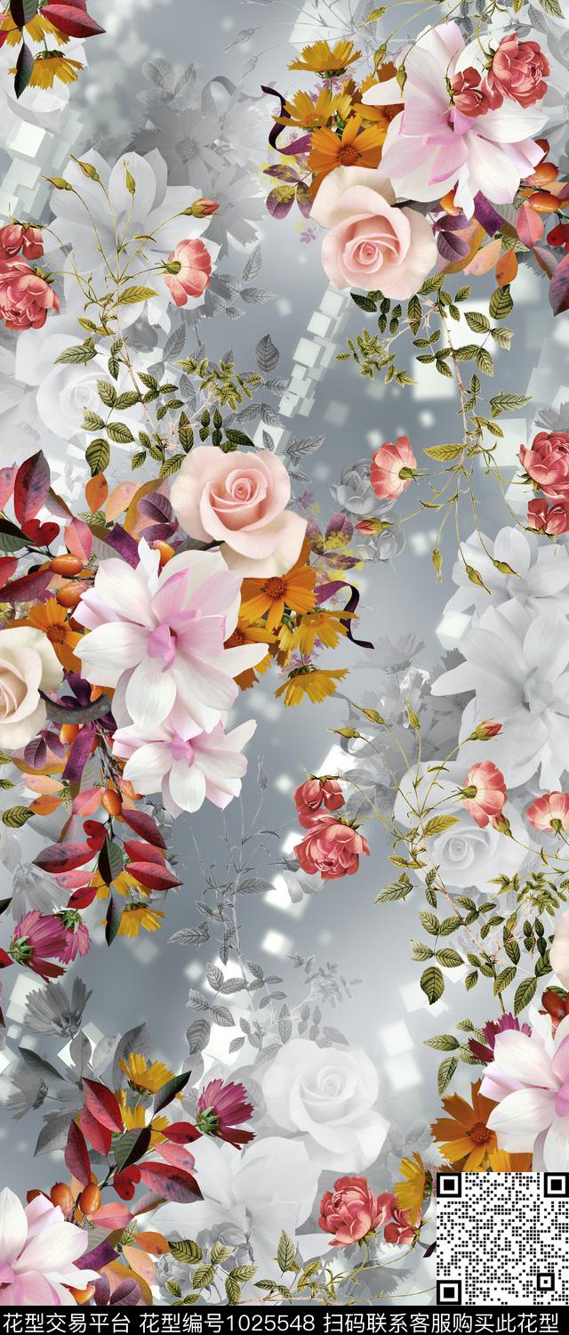 S-1.jpg - 1025548 - 欧式定位花 迪拜花卉 花卉 - 数码印花花型 － 女装花型设计 － 瓦栏