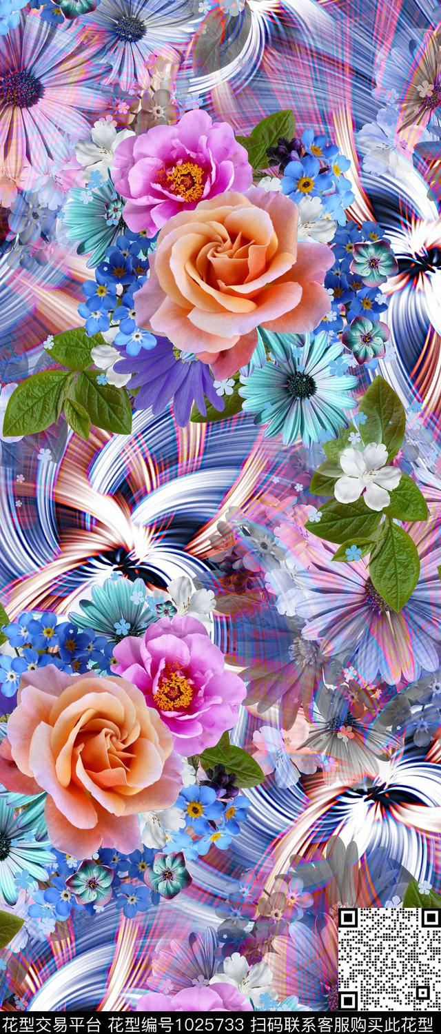 18-1-17.jpg - 1025733 - 数码花型 抽象 女装 - 数码印花花型 － 女装花型设计 － 瓦栏