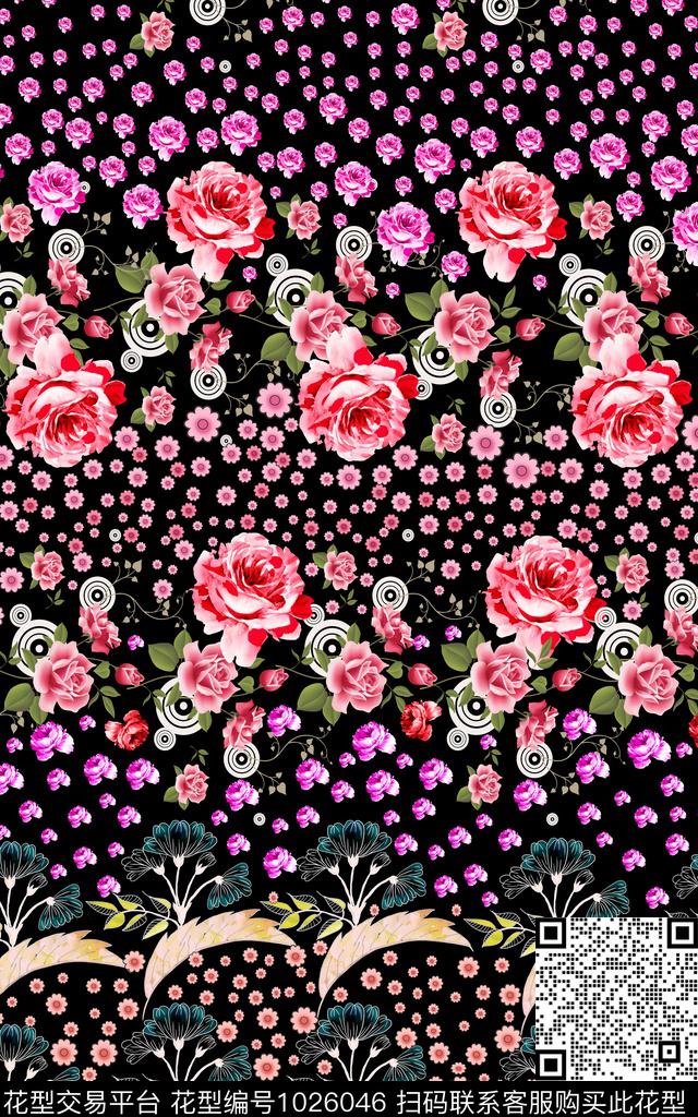 2018.2.27.jpg - 1026046 - 小碎花 玫瑰花 年轻女性 - 数码印花花型 － 女装花型设计 － 瓦栏