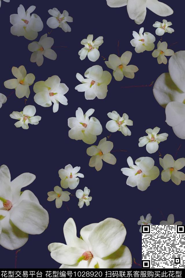 180316-ylhy-1-2.jpg - 1028920 - 中老年 玉兰花语 植物 - 数码印花花型 － 男装花型设计 － 瓦栏