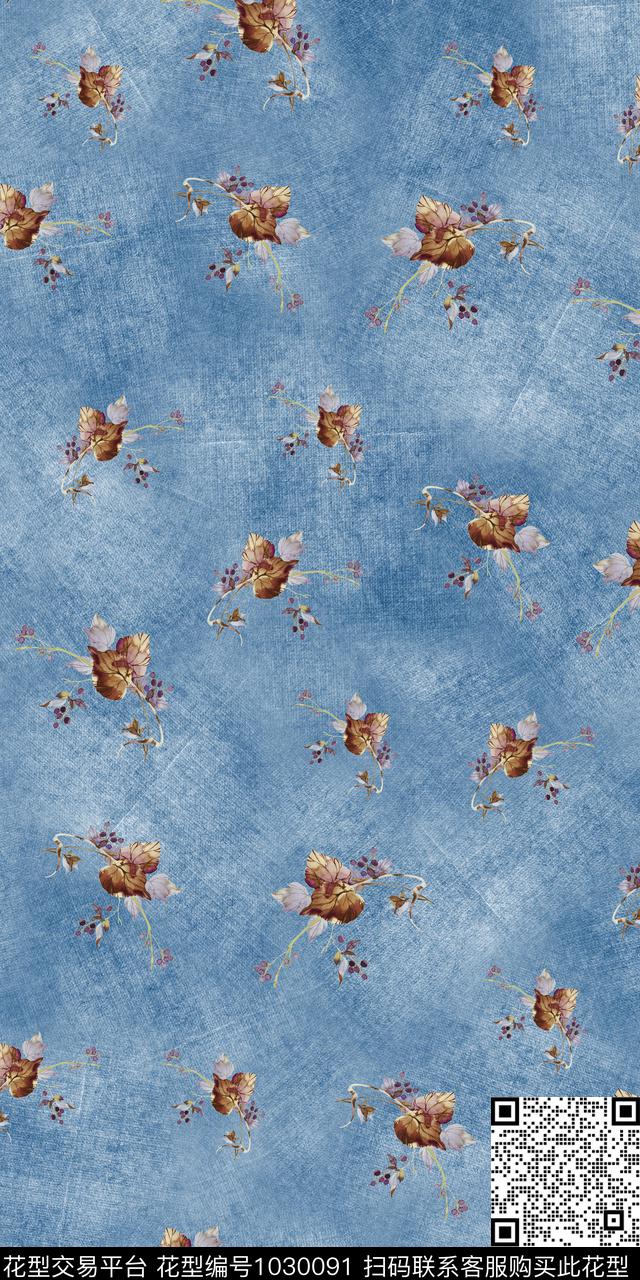 x-531.jpg - 1030091 - 数码花型 花卉 女装 - 数码印花花型 － 女装花型设计 － 瓦栏