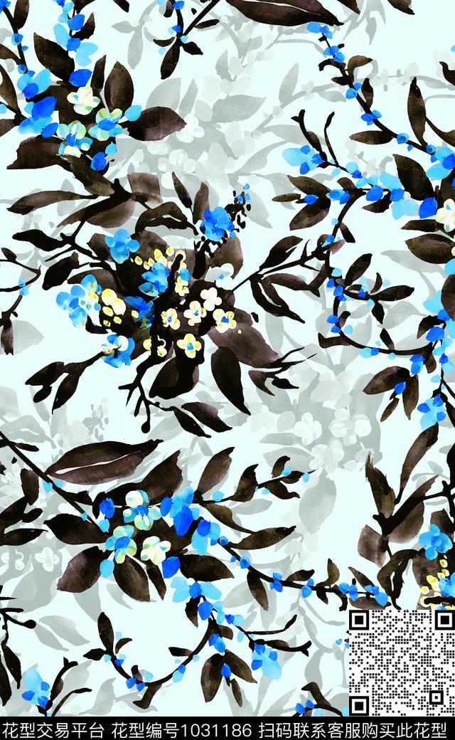 xcwh0853-C.jpg - 1031186 - 大花 数码花型 花卉 - 数码印花花型 － 女装花型设计 － 瓦栏