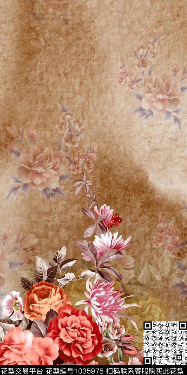SS-5.jpg - 1035975 - 定位花 花卉 手绘花卉 - 数码印花花型 － 女装花型设计 － 瓦栏