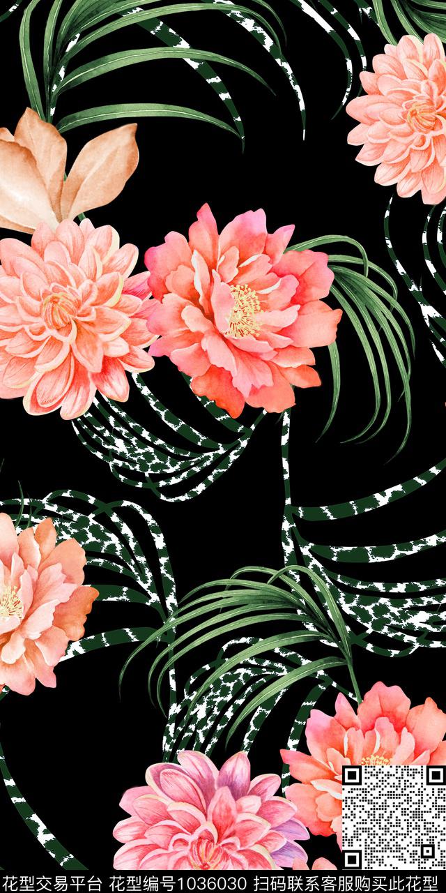 1827-1.jpg - 1036030 - 数码花型 民族风 花卉 - 数码印花花型 － 女装花型设计 － 瓦栏