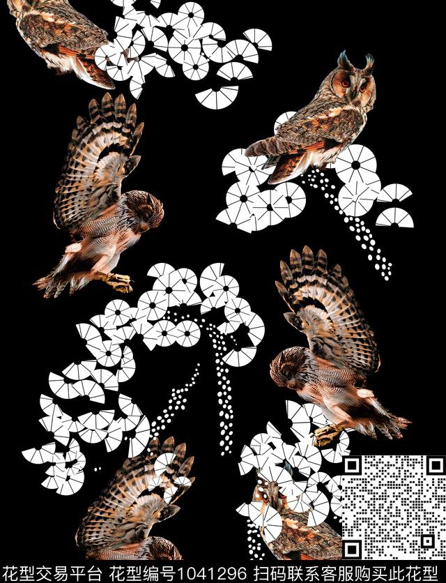 56.jpg - 1041296 - 猫头鹰 GUCCI 树 - 数码印花花型 － 男装花型设计 － 瓦栏