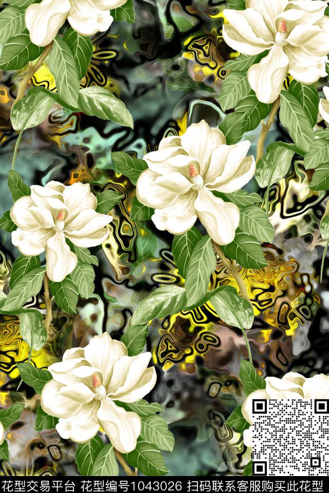 1804-12.jpg - 1043026 - 小碎花 抽象 花卉 - 数码印花花型 － 女装花型设计 － 瓦栏