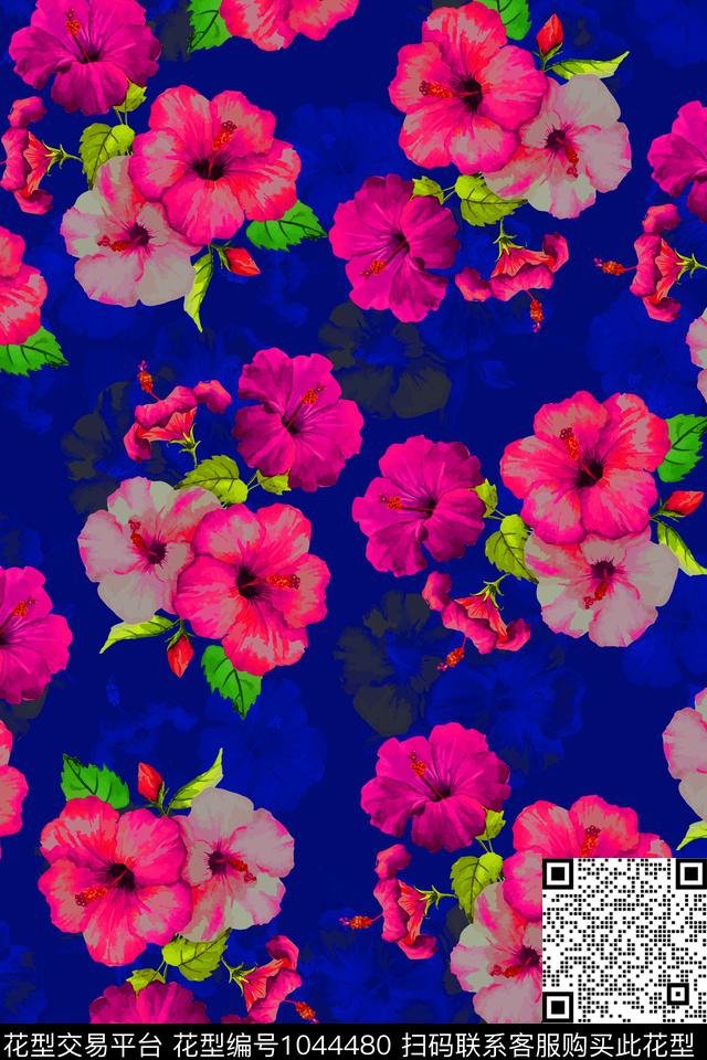 180401b花卉 copy.jpg - 1044480 - 数码花型 水彩花卉 女装 - 数码印花花型 － 女装花型设计 － 瓦栏