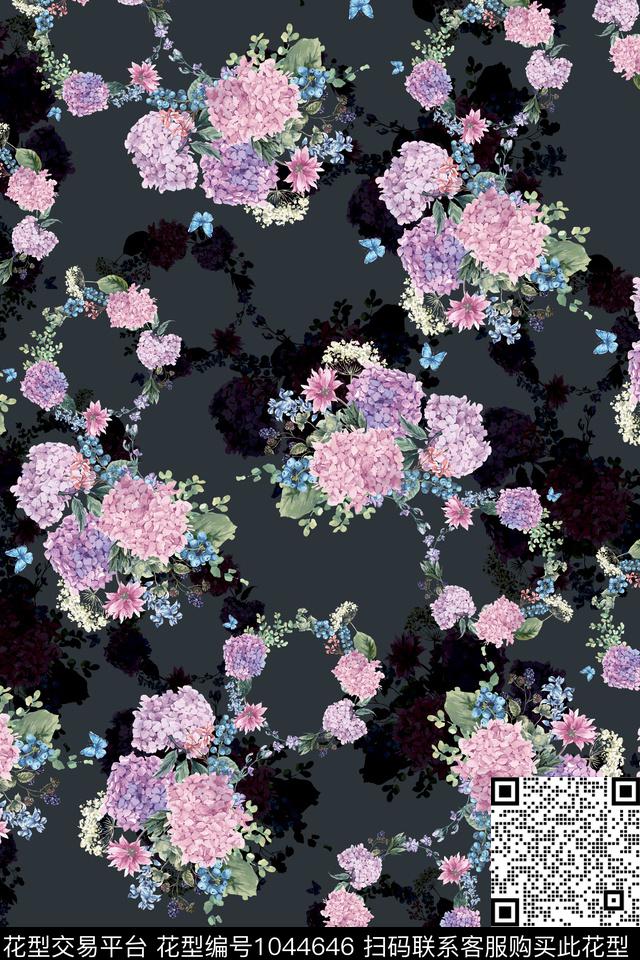 180404a 花卉.jpg - 1044646 - 数码花型 水彩花卉 女装 - 数码印花花型 － 女装花型设计 － 瓦栏