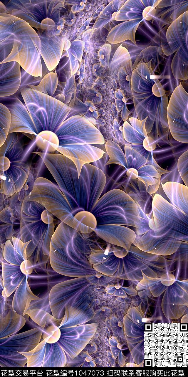 Qq18.4.15-11.jpg - 1047073 - 炫彩 抽象花卉 抽象 - 数码印花花型 － 女装花型设计 － 瓦栏