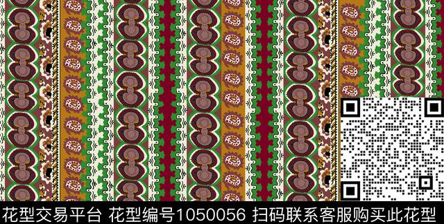 佩斯利-1.jpg - 1050056 - 民族花卉 抽象 女装 - 传统印花花型 － 女装花型设计 － 瓦栏