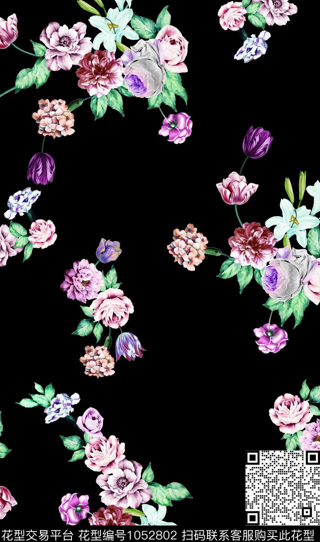 659-0.jpg - 1052802 - 数码花型 抽象 潮牌 - 数码印花花型 － 女装花型设计 － 瓦栏