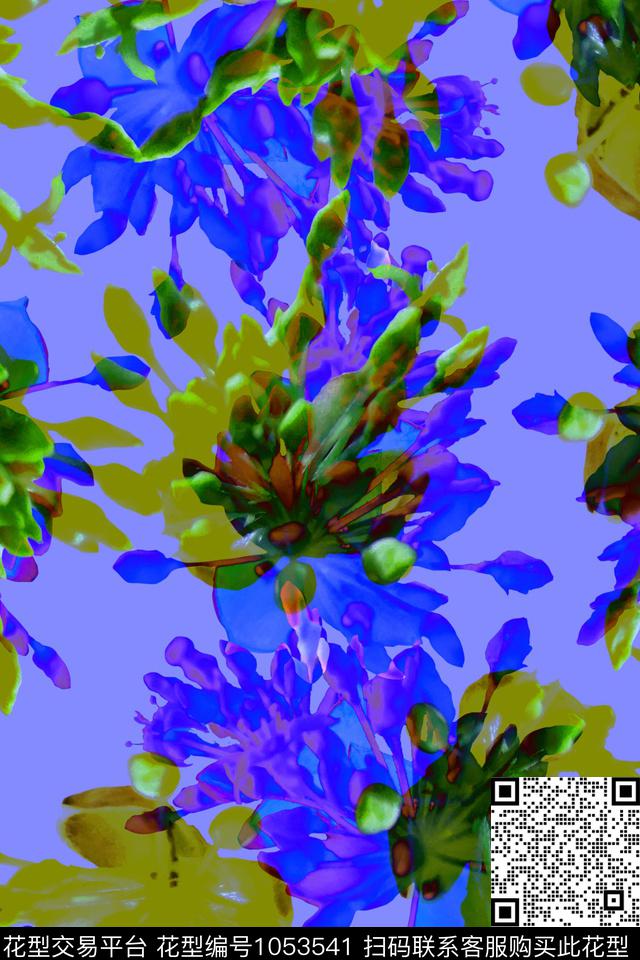 植物图案.jpg - 1053541 - 数码花型 植物 女装 - 数码印花花型 － 女装花型设计 － 瓦栏