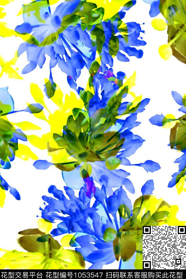 植物图案2.jpg - 1053547 - 数码花型 植物 女装 - 数码印花花型 － 女装花型设计 － 瓦栏