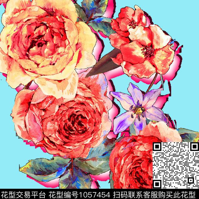 18-05-03.jpg - 1057454 - 数码花型 花卉 大牌风 - 数码印花花型 － 女装花型设计 － 瓦栏