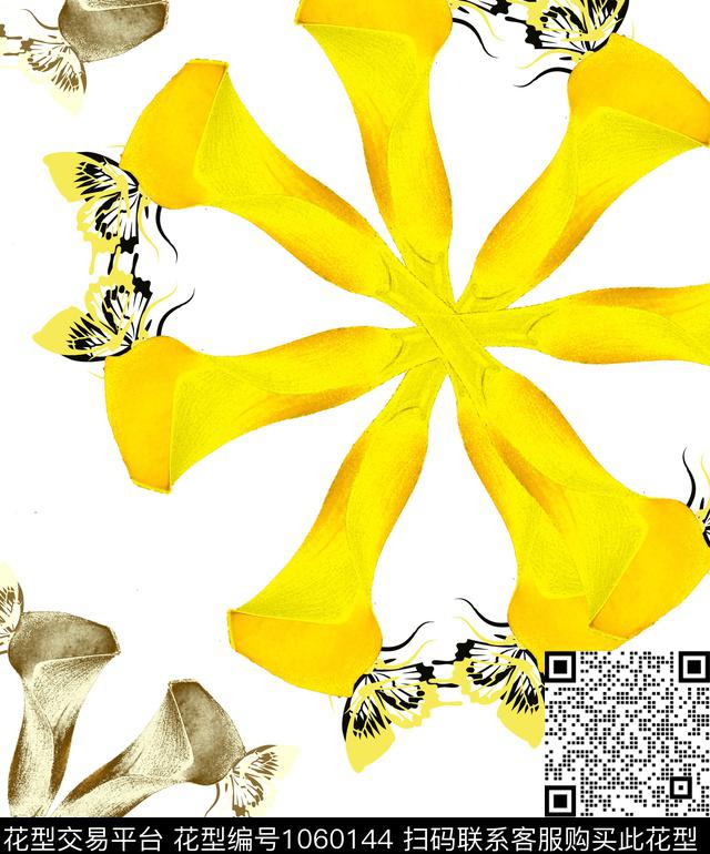 00909.jpg - 1060144 - 抽象 花卉 几何 - 数码印花花型 － 女装花型设计 － 瓦栏