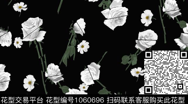 ABZSSD1616-3.jpg - 1060696 - 数码花型 花卉 玫瑰花 - 数码印花花型 － 女装花型设计 － 瓦栏