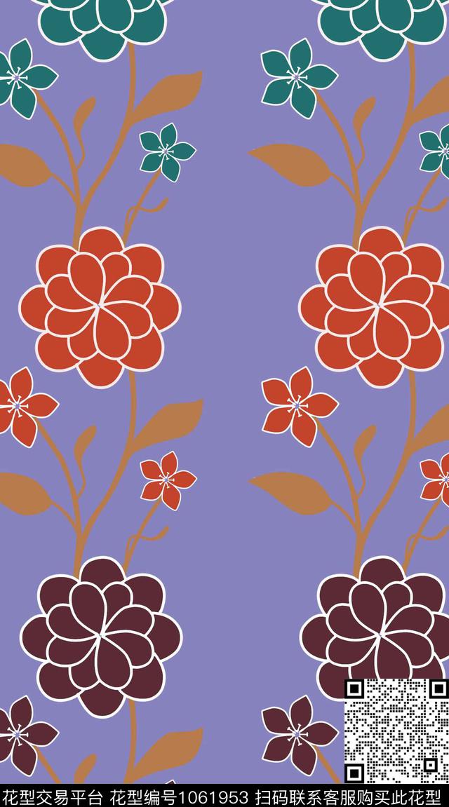 AMFSSD1056-2.jpg - 1061953 - 民族风 女装 复古 - 传统印花花型 － 女装花型设计 － 瓦栏