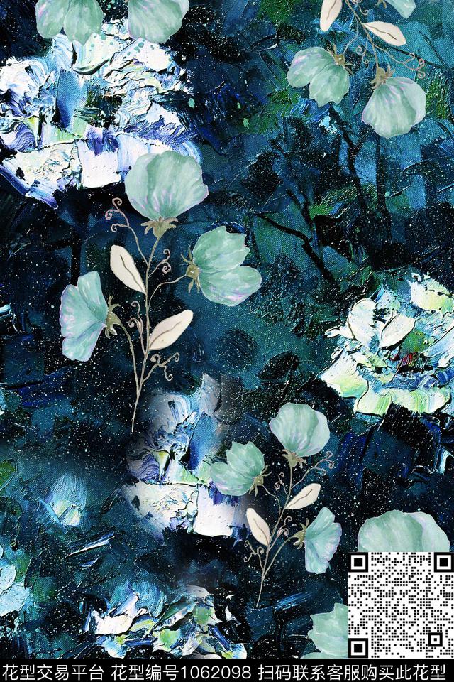 1805-06.jpg - 1062098 - 数码花型 油画花型 手绘大花 - 数码印花花型 － 女装花型设计 － 瓦栏