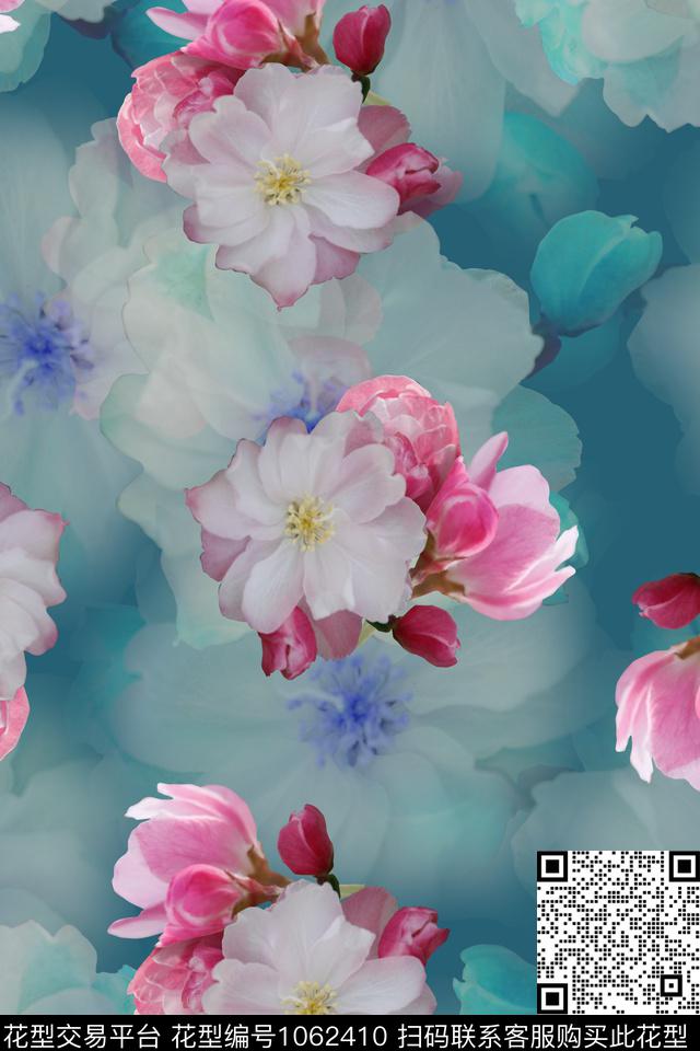 淡雅花卉1.jpg - 1062410 - 数码花型 植物 女装 - 数码印花花型 － 女装花型设计 － 瓦栏