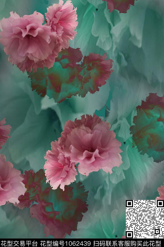 优美的花朵.jpg - 1062439 - 数码花型 植物 女装 - 数码印花花型 － 女装花型设计 － 瓦栏