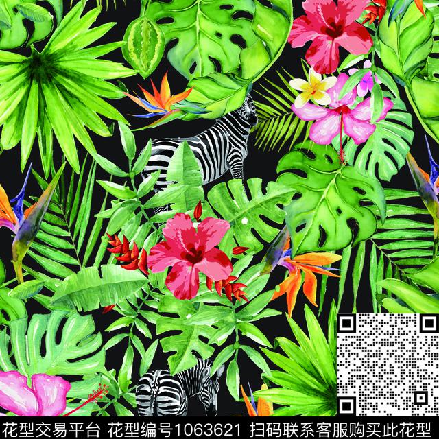 18.jpg - 1063621 - 数码花型 手绘花卉 机械 - 数码印花花型 － 女装花型设计 － 瓦栏