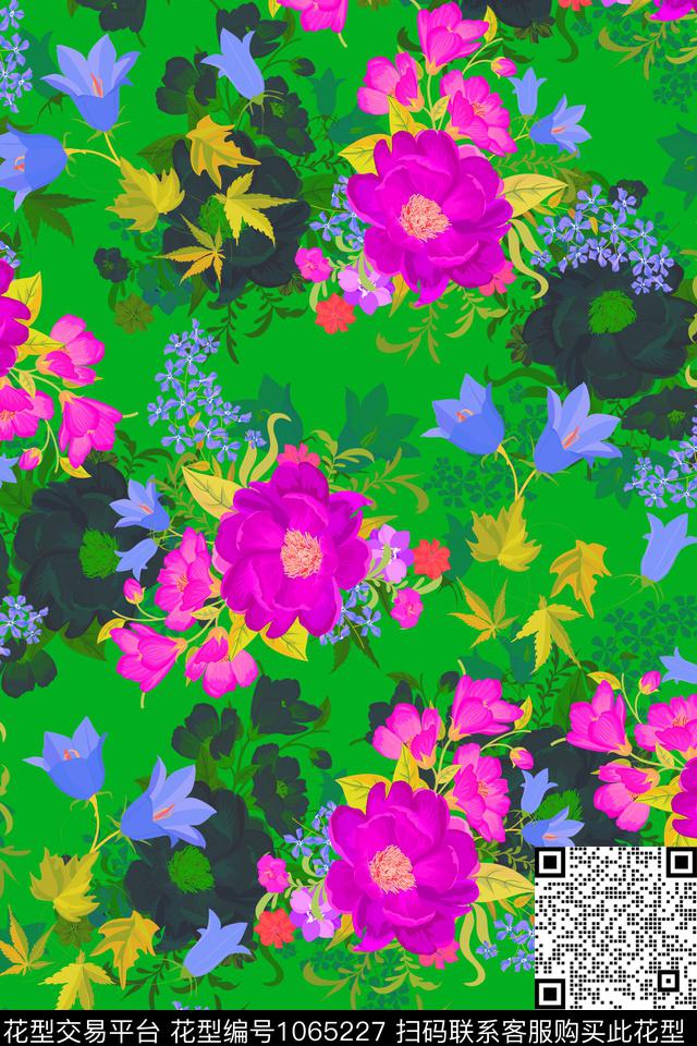 180510b 花卉 copy.jpg - 1065227 - 数码花型 水彩花卉 女装 - 数码印花花型 － 女装花型设计 － 瓦栏