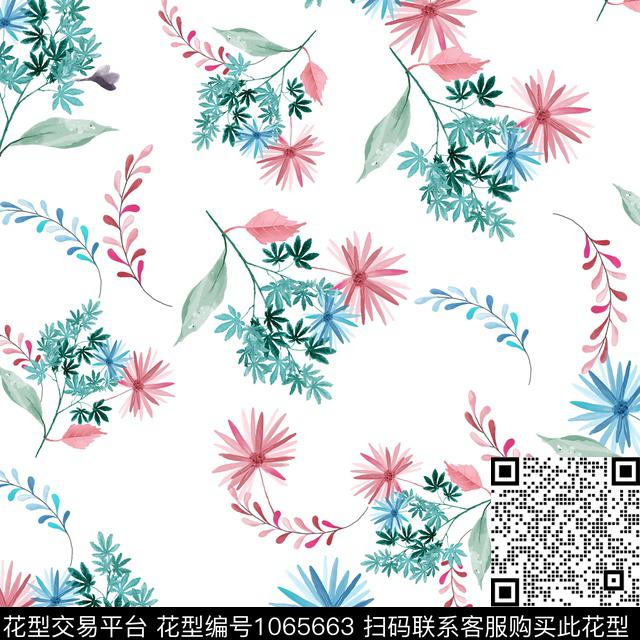 Qq18.5.18-3.jpg - 1065663 - 抽象花卉 小碎花 手绘花卉 - 数码印花花型 － 女装花型设计 － 瓦栏