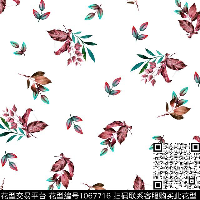Q-50.jpg - 1067716 - 抽象花卉 小碎花 手绘花卉 - 数码印花花型 － 女装花型设计 － 瓦栏
