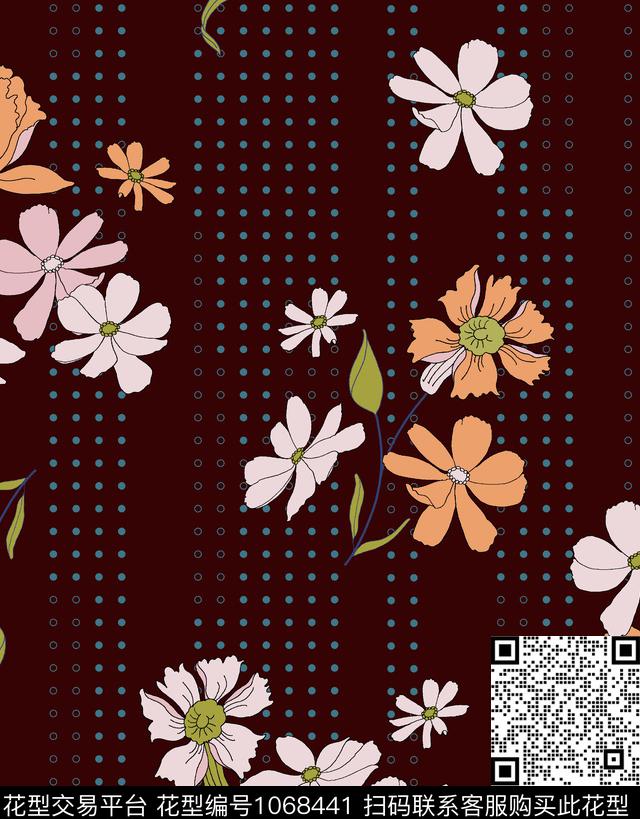 LL1005-2.jpg - 1068441 - 波点 植物 花卉 - 数码印花花型 － 女装花型设计 － 瓦栏
