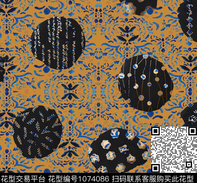 7.jpg - 1074086 - 民族风 几何 复古 - 数码印花花型 － 女装花型设计 － 瓦栏