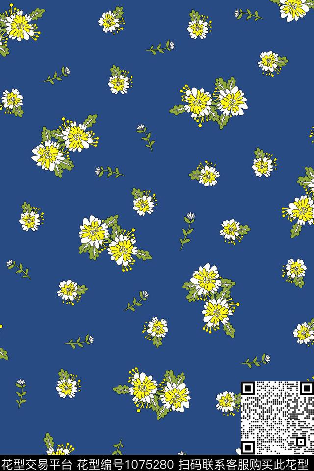 2018-05-29-1.jpg - 1075280 - 小碎花 花卉 大牌风 - 传统印花花型 － 女装花型设计 － 瓦栏