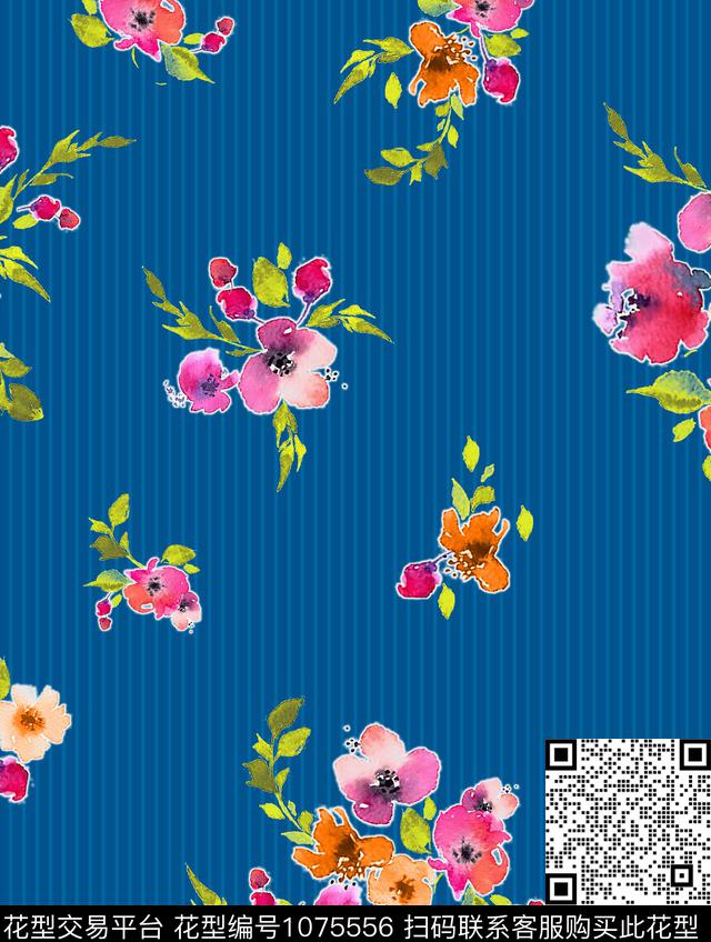 ALL1010-3.jpg - 1075556 - 小碎花 水彩花卉 花卉 - 数码印花花型 － 女装花型设计 － 瓦栏