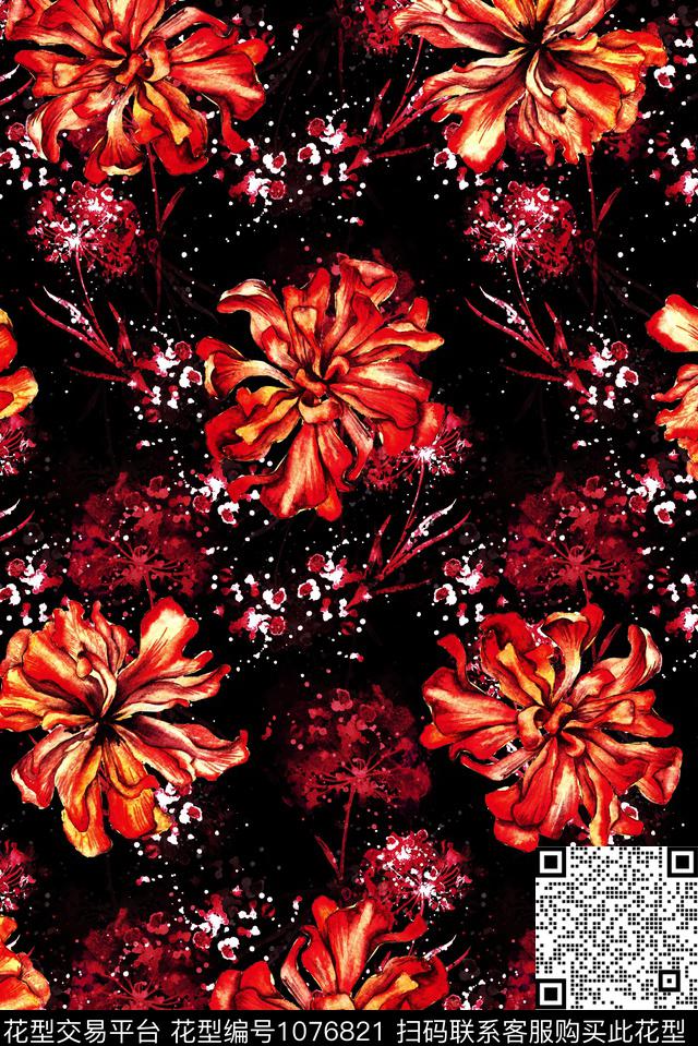 dh2018--187.jpg - 1076821 - 数码花型 民族风 抽象 - 数码印花花型 － 女装花型设计 － 瓦栏