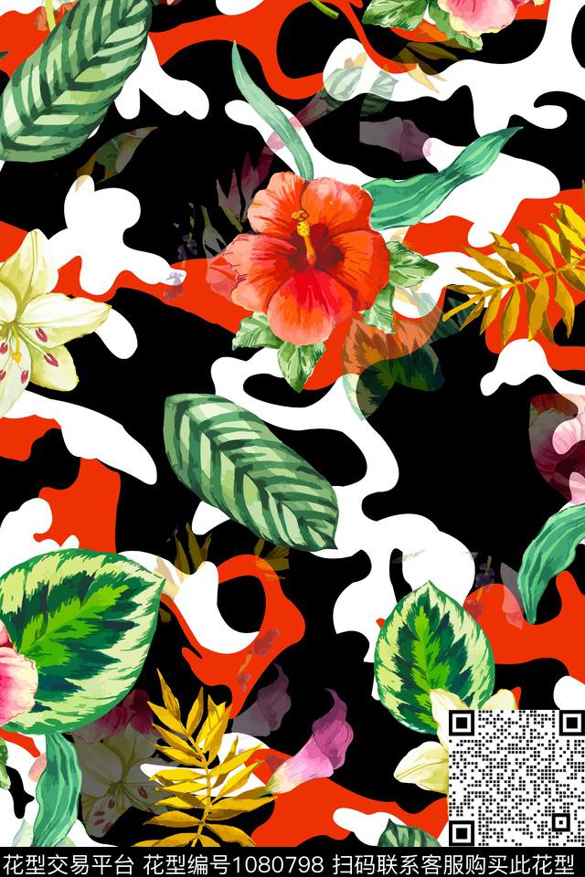 xcwh0947.jpg - 1080798 - 秋冬花型 数码花型 花卉 - 数码印花花型 － 女装花型设计 － 瓦栏