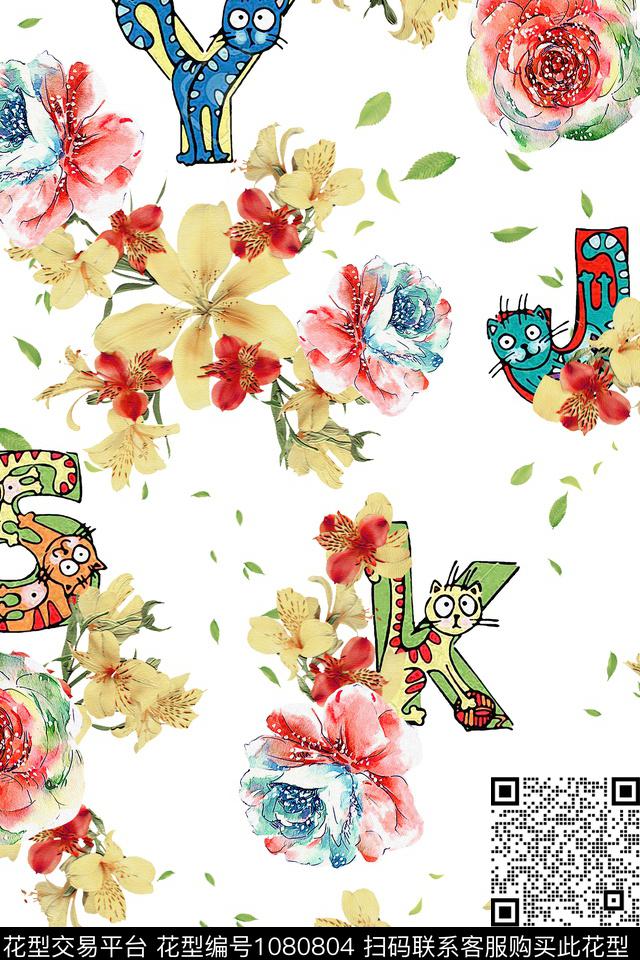xcwh0944-B.jpg - 1080804 - 秋冬花型 数码花型 花卉 - 数码印花花型 － 女装花型设计 － 瓦栏