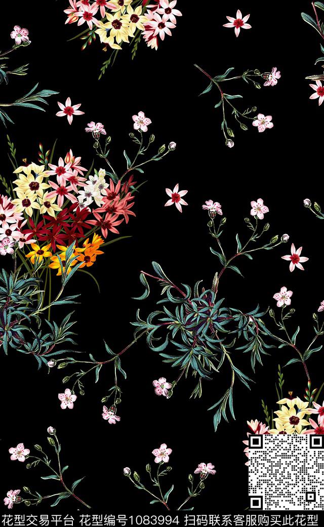 xcwh0958.jpg - 1083994 - 数码花型 春夏花型 花卉 - 数码印花花型 － 女装花型设计 － 瓦栏