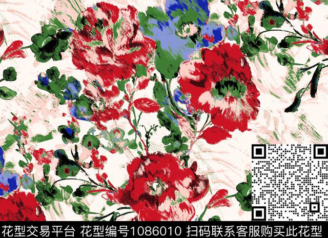 w108.jpg - 1086010 - 数码花型 抽象 花卉 - 数码印花花型 － 女装花型设计 － 瓦栏
