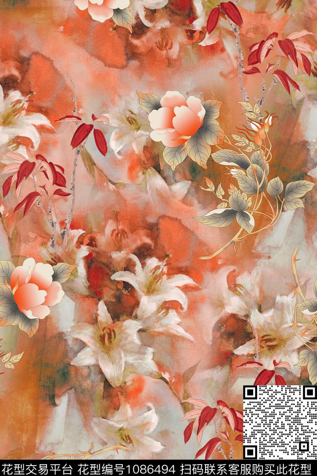 50.jpg - 1086494 - 数码花型 肌理 花卉 - 数码印花花型 － 女装花型设计 － 瓦栏