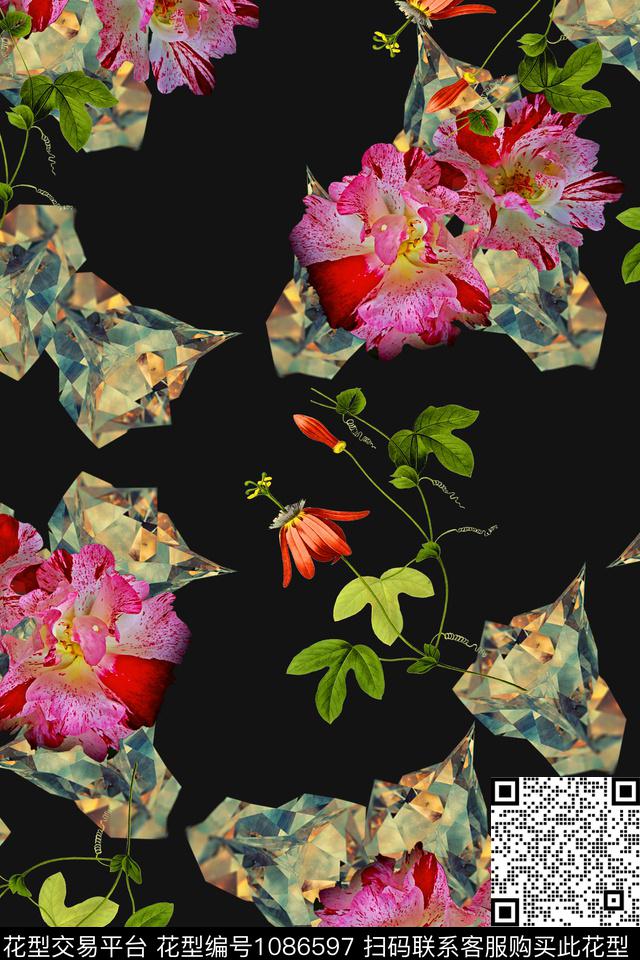 pj90.jpg - 1086597 - 春夏花型 抽象 花卉 - 数码印花花型 － 女装花型设计 － 瓦栏