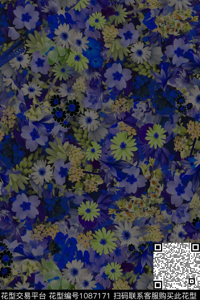 小碎花.jpg - 1087171 - 数码花型 小碎花 植物 - 数码印花花型 － 女装花型设计 － 瓦栏
