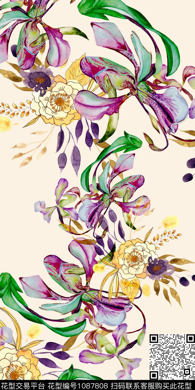 1711-18.jpg - 1087808 - 数码花型 抽象 花卉 - 数码印花花型 － 女装花型设计 － 瓦栏