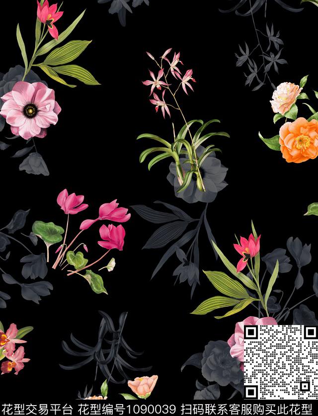 5.jpg - 1090039 - 大花 数码花型 花卉 - 数码印花花型 － 女装花型设计 － 瓦栏