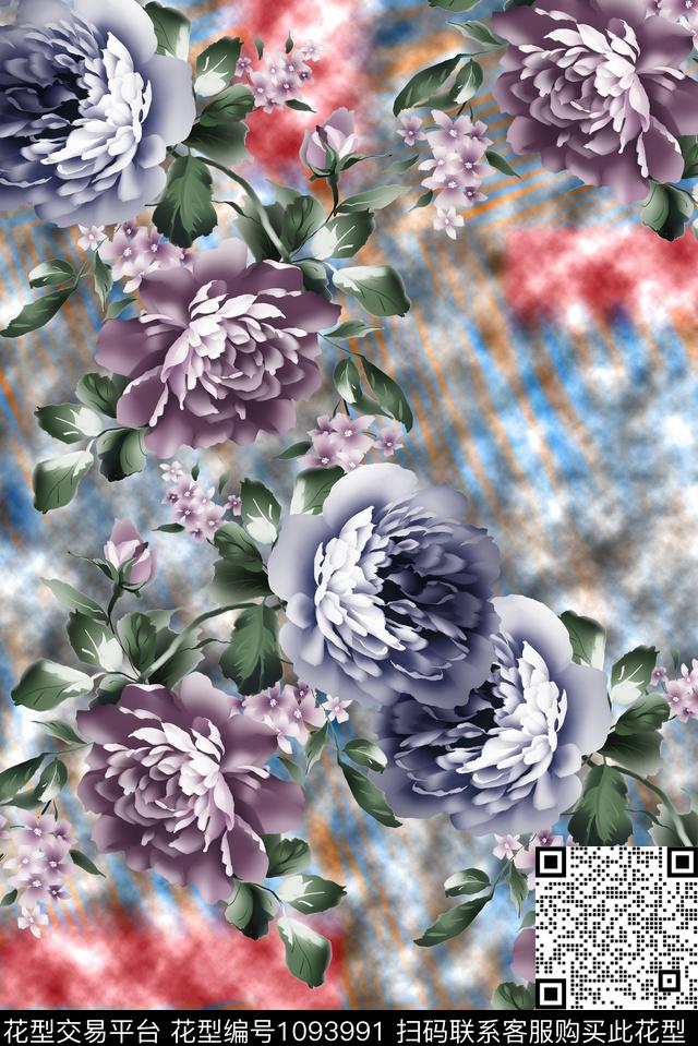 3.jpg - 1093991 - 大花 数码花型 朦胧花卉 - 数码印花花型 － 女装花型设计 － 瓦栏