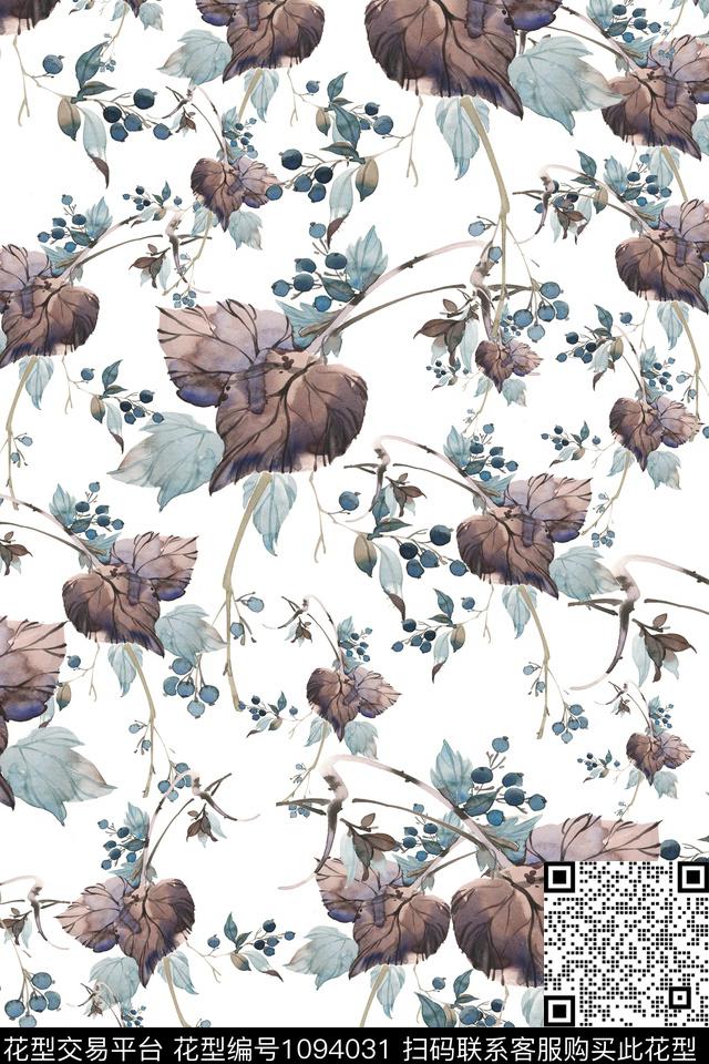 20180709002.jpg - 1094031 - 数码花型 花卉 大牌风 - 数码印花花型 － 女装花型设计 － 瓦栏
