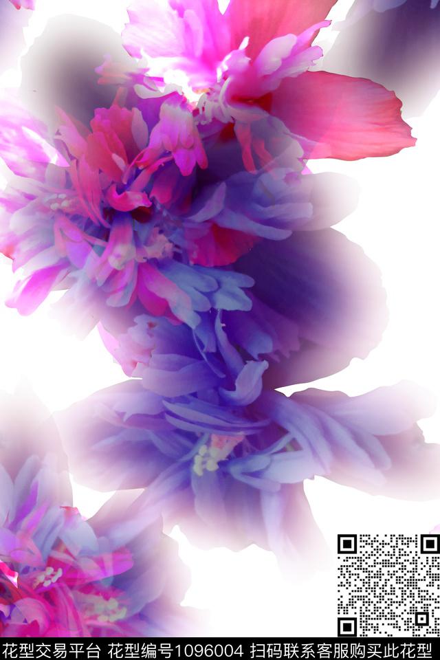 浪漫花卉1.jpg - 1096004 - 数码花型 花卉 女装 - 数码印花花型 － 女装花型设计 － 瓦栏