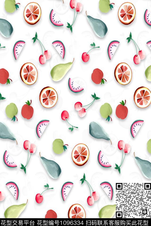 AH-G14水果.jpg - 1096334 - 水果 女装 植物 - 数码印花花型 － 女装花型设计 － 瓦栏